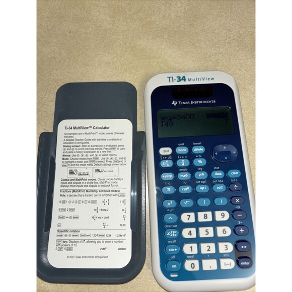 Texas Instruments Other - Texas Instruments Tl-34 MultiView Calculator Tested and Working